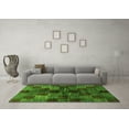 thumbnail image 3 of Ahgly Company Indoor Rectangle Checkered Green Modern Area Rugs, 5' x 8', 3 of 4