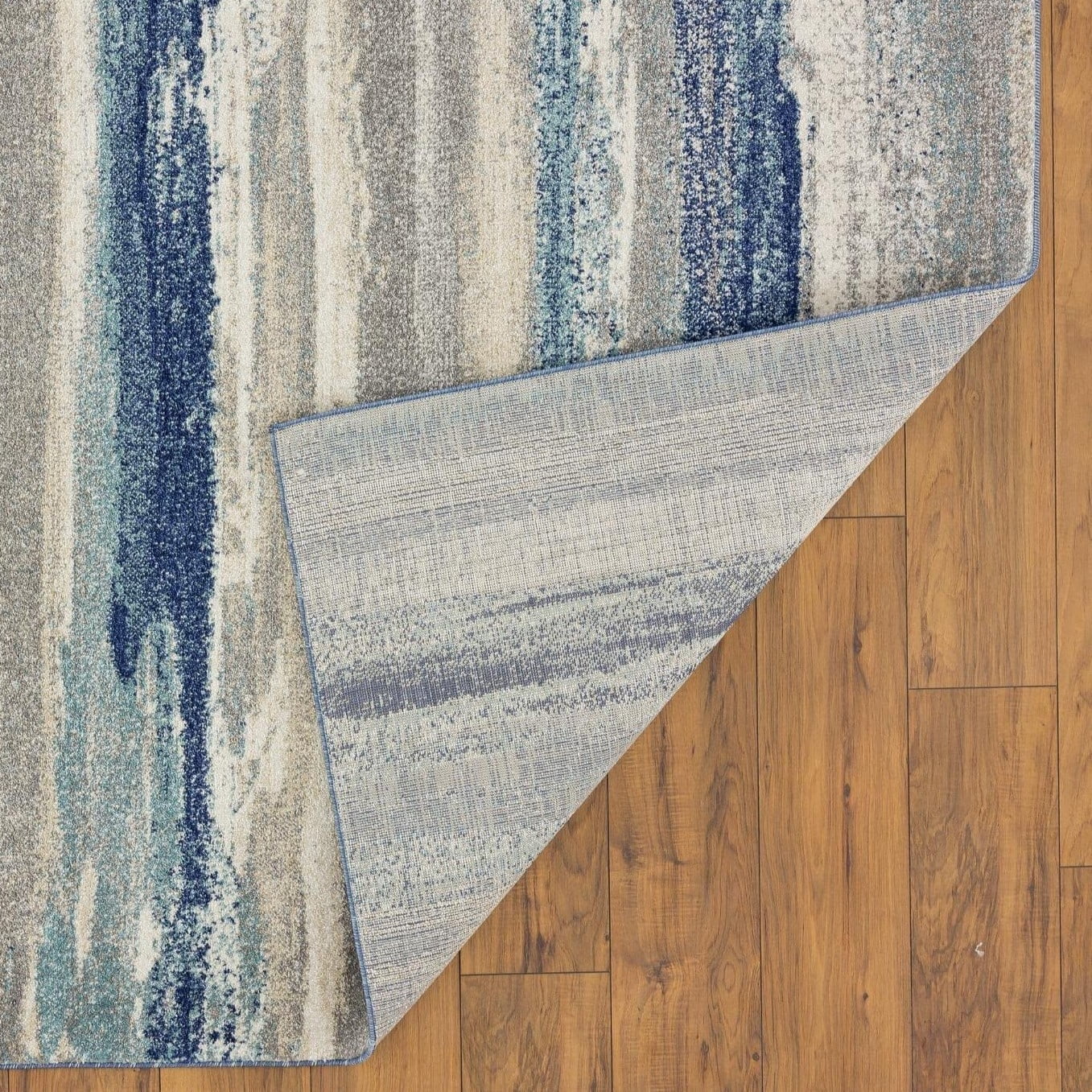 Luxe Weavers Lagos Collection 7501 Blue 4x5 Abstract Area Rug