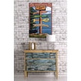 thumbnail image 2 of Old Forge, New York, The Adirondacks, Destination Signpost (24x36 Giclee Gallery Art Print, Vivid Textured Wall Decor), 2 of 3