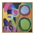thumbnail image 1 of Kate and Laurel Sylvie Circle of Love Framed Canvas Wall Art by Caleb Griswold, 30x30 Natural, Colorful Abstract Décor for Wall, 1 of 5