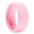 thumbnail image 3 of Metals Jewelry Pink Ceramic Wedding Band Classic High Polished 8mm Men Women Ring Size 9, 3 of 6