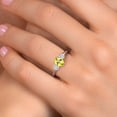 thumbnail image 4 of Gem Stone King 925 Silver and 10K Yellow Gold Canary Mystic Topaz and White Moissanite Engagement Ring for Women | 1.12 Cttw | Oval 7X5MM | Gemstone November Birthstone | Size 6, 4 of 7