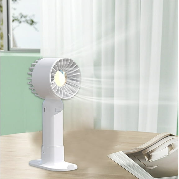 UttpKLBx Mini Portable Air Conditioner Hands Free Bladeless Fan Evaporative Air Cooler Portable Air Conditioners, for Outdoor Indoor Office, Travel (White)