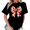 Black, variant on Black Print Tshirt Graphic Tees Shirts S-5XL Trendy Strawberry Bow Print Coquette Casual Stylish Tops
