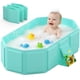 thumbnail image 1 of Bañera plegable para bebés Jollcma con tapón de desagüe verde, 1 of 8