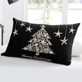 thumbnail image 5 of Christmas Throw Pillow Cover,Summer Ocean Starfish Shell Black Stripes Rectangle Decorative Pillow Case Protector Soft Cushion Cover Lumbar Pillowcase for Couch Sofa Bedroom Car Chair Decor 16x24 In, 5 of 8