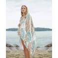 thumbnail image 2 of Green Coastal Seashells Beach Towels Oversized Super Absorbent, Nautical Brown Coral Starfish Lightweight Bath Towel Quick Dry Sets For Bathroom/Pool/Rv Camping/Beach Play/Gym Room/Picnic 23"x47", 2 of 8