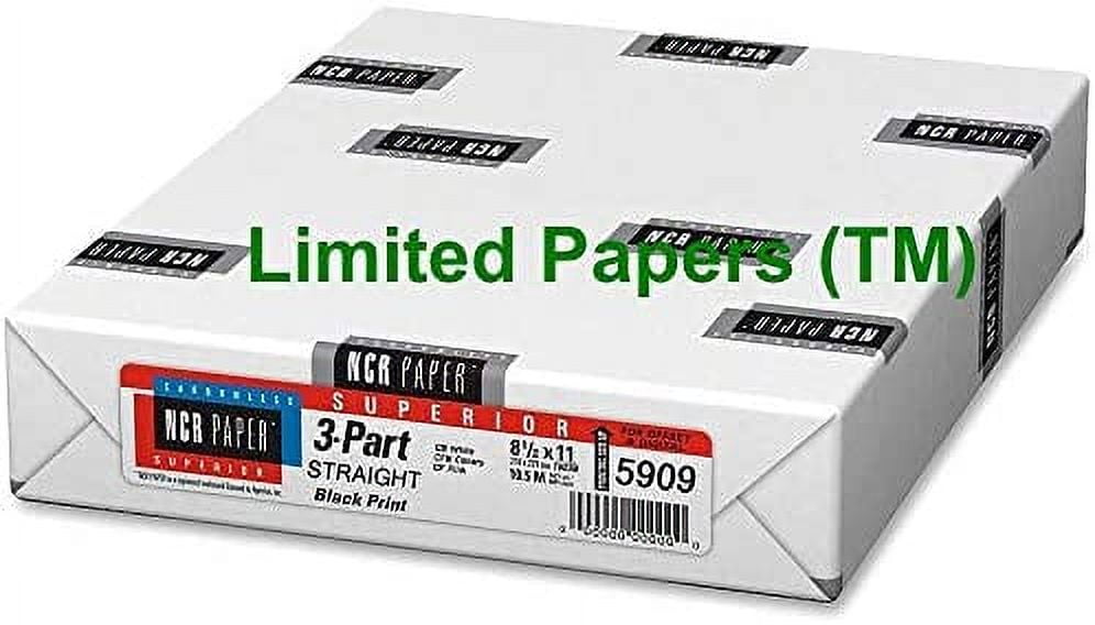 NCR Carbonless Paper, 3-Part Straight Collated, 8-1/2 x 11 (5)