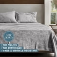 thumbnail image 3 of Bare Home Microplush Fleece Sheet Set - Ultra Soft - Deep Pocket - Full, Light Gray, 3 of 9
