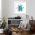 thumbnail image 4 of Art.com Wildlife Hippo with Cute Birds Smiling Kids Friends. Happy Hippopotamus Watercolor Style Animal in Art Print by Popmarleo, White Frame Wall Art, 38" x 38", 4 of 5