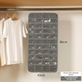 thumbnail image 1 of Gray Hanging Jewelry Organizer with 80 Pockets - Dustproof Non-Woven Fabric Storage Solution for Necklaces, Earrings & Accessories - Wall/Clothes Rack Mountable, Modern Minimalist Design for, 1 of 6