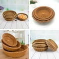 thumbnail image 2 of [Hotiary] Natural Wicker Bread Baskets,Round Rattan Woven Fruit Basket, Handmade Willow Food Storage Baskets for Serving Vegetable,for Kitchen,Home,Large,11.81"*11.81"*3.15", 2 of 6