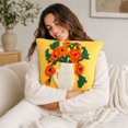 thumbnail image 5 of Zynviq 18x18inch Pillow Covers Multicolor Couch Pillow Covers Flower Decorative Polyester Square with Zipper, 5 of 6