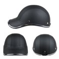 thumbnail image 2 of Eigraketly Casco Vintage para motocicleta, gorras de béisbol para hombres y mujeres, equipo de protección para ciclismo, sombrero de cuero, Ciclismo Negro, 2 of 6