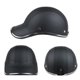 thumbnail image 2 of Eigraketly Casco Vintage para motocicleta, gorras de béisbol para hombres y mujeres, equipo de protección para ciclismo, sombrero de cuero, Ciclismo Negro, 2 of 6