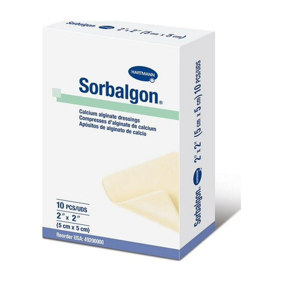 Sorbalgon Calcium Alginate Dressing 49200000 Box of 10, White