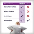thumbnail image 4 of Set of 2 Standard/Queen AllerEase Pillow Protectors - Temperature Balancing, Allergist Recommended Premium Breathable, Zippered, 4 of 4