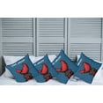 thumbnail image 2 of Ambesonne Indie Throw Pillow Cover 4 Pack, Crab Claw Spiky Wristlets, 24", Blue Red Black, 2 of 5