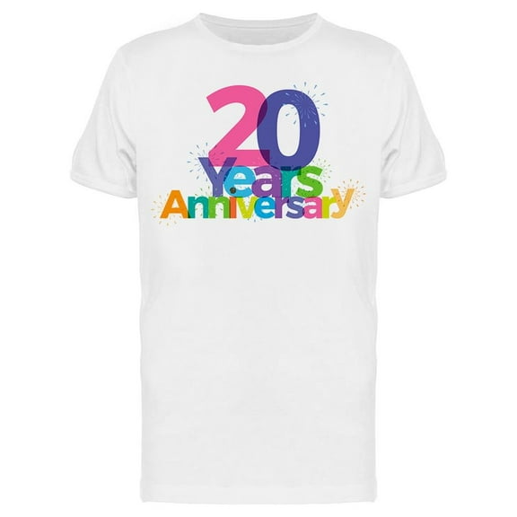 20 Years Anniversary Colors Tee Men's -Image by Shutterstock
