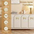 thumbnail image 2 of 2Pcs Bow Cabinet Handle Solid Brass Bow Shape Drawer Pull Decorative Bow Cupboard Pull Gold Bow Furniture Door Pull Hardware Wardrobe Door Handle for Cabinet Bookcase Drawer, 2 of 9