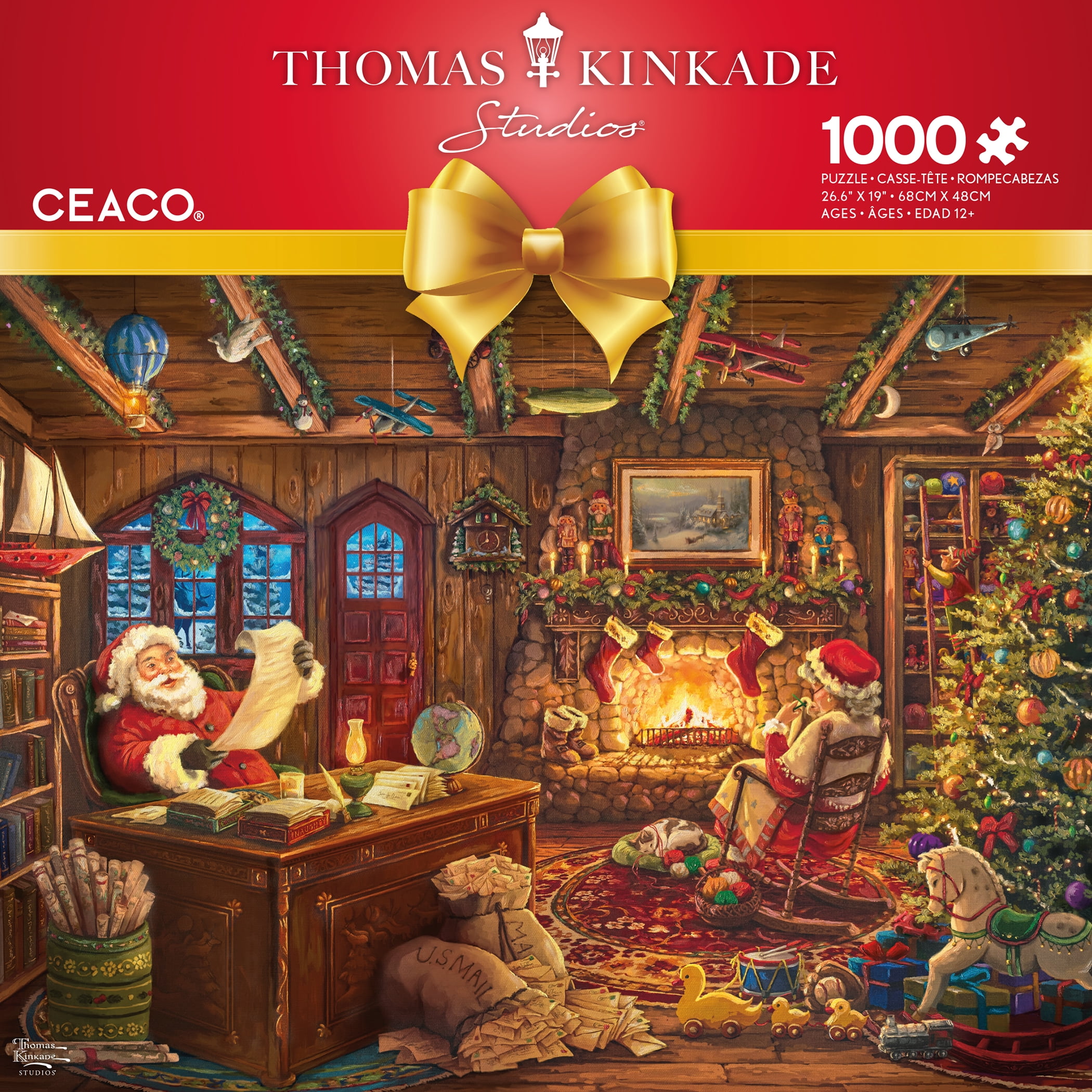 クリスマス 納棺師 Ceaco - Thomas Kinkade - Christmas - Santa Checking His List
