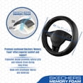 thumbnail image 6 of Skechers Steering Wheel Cover with Memory Foam, Breathable Non-Slip, Universal Fit 14.5"-15" Car Accessories Black, 6 of 7