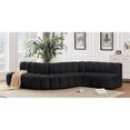 thumbnail image 2 of Meridian Furniture Arc Black Velvet Modular Sectional, 2 of 13