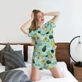 thumbnail image 5 of Rateoe Avocado Flowers And Leaves for 2 Piece Short Sleeves Pajama Sets Casual Lounge Sleepwear Ladies Pjs Sets with Pocket-3X-Large, 5 of 6