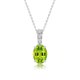 thumbnail image 1 of Collar con colgante de peridoto JeenMata de 1,25 quilates en oro blanco de 18 K sobre plata, 1 of 6