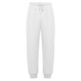 thumbnail image 4 of safuny Men's Activewear Solid Lounge Pants Casual Elastic Waist Drawstring Trousers Big&Tall Waffle Sweatpants Jog Pants Straight Leg Cotton Pants with Pockets White XL, 4 of 5