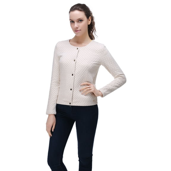 Richie House Women's Thin quilted jacket with polka dots RH2017-L