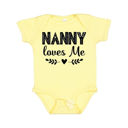 

Inktastic My Nanny Loves Me Grandchild Gift Baby Boy or Baby Girl Bodysuit