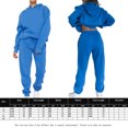 thumbnail image 2 of Pantalones Conjunto de pantalones largos de 2 piezas para mujer, estilo informal, estilo informal, cintura elástica, atuendo deportivo Kuymtek Azul T S para Mujer, 2 of 9