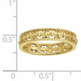 thumbnail image 4 of Sterling Silver Gold-Plated Carved Band, 4 of 7