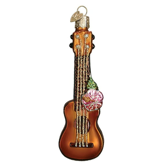 Old World Christmas Ornaments: Ukulele Glass Blown Ornaments for Christmas Tree (38040)