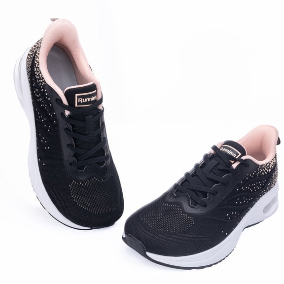 Women's Wide Toe Box Running Shoes - Lightweight Slip On Tennis Sneakers with Arch Support, Breathable Athletic Gym Workout Shoes for Women, Wide Width US 6-11