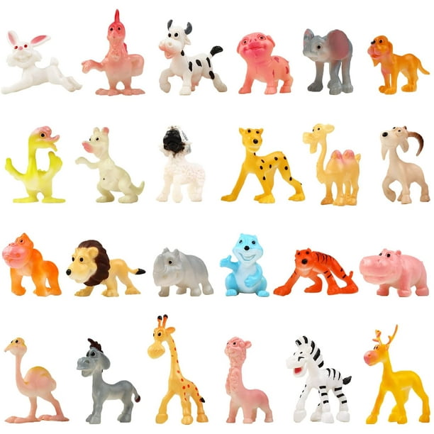 Jouets Animaux, lot de 24 Figurines en Plastique modèles d'Animaux
