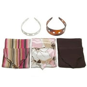 Scunci 5pk Assortment Pink Scarfband