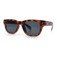 thumbnail image 5 of Gentlemans Cross Bone Dagger Emblem Horn Rim Plastic Retro Sunglasses Tortoise - Black, 5 of 8
