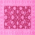 thumbnail image 1 of Ahgly Company Indoor Square Abstract Pink Modern Area Rugs, 7' Square, 1 of 4