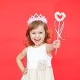 thumbnail image 2 of SHISUYAN Heart Wand for Girls Decor Foam Ribbon Assorted Color Lightweight Birthday Parties Pretend Play 2pcs, 2 of 9
