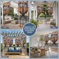 thumbnail image 5 of 1 Panel Outdoor Curtains for Patio Waterproof 54"x84", Texas Star Vintage Weatherproof Privacy Outsides Curtains, Berry Grey Blue Brown Wooden Grommet Thermal Drapes for Cabana Porch Pergola, 5 of 8
