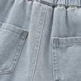 thumbnail image 5 of JLMSPLWG Girls Denim Summer Shorts Kids Wide Leg Jeans Shorts Elastic Waist Baggy Short Jean Teen Girls Stretchy Cute Casual Shortalls Jean with Pockets Toddler Girl Clothes, 5 of 6