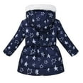 thumbnail image 5 of Povozer Girl's Winter Coats Outerwear Puffer Jacket Waterproof with Warm Hood(Blue,11-12Y), 5 of 6