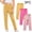 D, variant on Toddler Girls Leggings 3 Pack Soft Cotton High Waist Stretch Casual Kids Dance Pants Multicolor 2-8 T