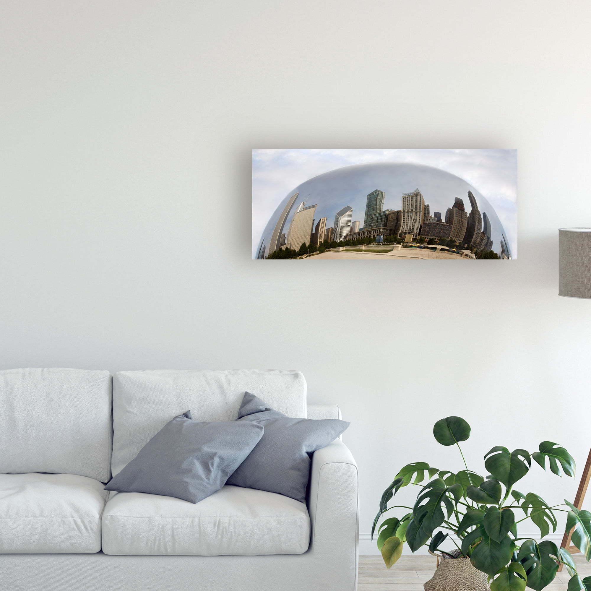 Trademark Fine Art 'Chicago Reflections Chicago Illinois Color Pan' Canvas Art by Monte Nagler
