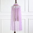 thumbnail image 4 of Hifoo Toddler Girls Lace Up Cape Party Robe Kids Holiday Party Tulle Princess Coat Classic Child Dailywear, 4 of 4