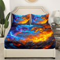 thumbnail image 3 of Monster Bed Sheets Set Magic Dragon Sheet Set Men, Magical Wildlife Animal Print Bedding Twin Size Lightning Fire Anime Sheets, Monster Theme Bedding Set, 3 of 6