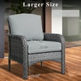 thumbnail image 6 of Toject 2 Pieces Patio Furniture Set, All-Weather Wicker High Back Outdoor Chairs, Rattan Patio Conversation Set with Cushions for Backyard, Porch, Garden (Dark Gray), 6 of 7