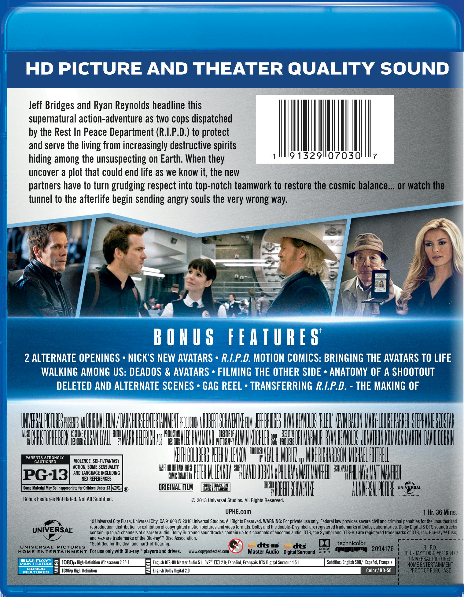 R.I.P.D. [Blu-ray], Feature,Action,Action, Fantasy, Adventure, Dark Comedy,Action,Comedy,